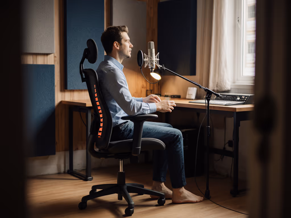 Podcasting Chair Ergonomics: Support Your Voice Daily